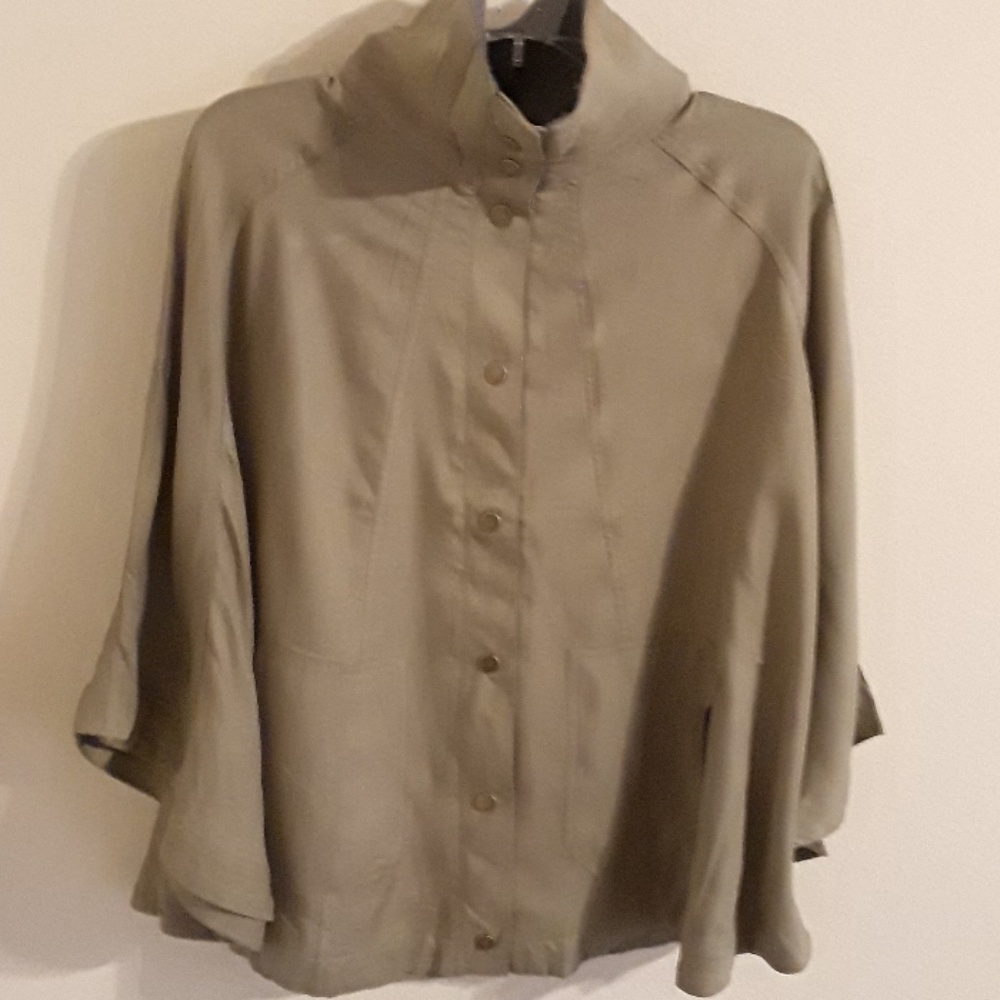 All For Color Olive Poncho Cape NWT - Picture 5 of 7